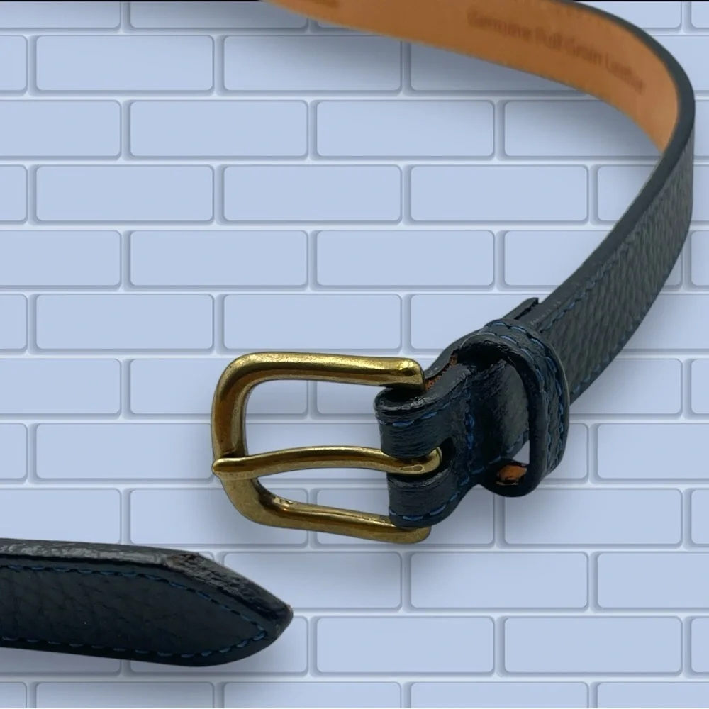 L.L. Bean Leather Navy Blue Belt Size Small Style 281160